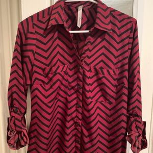 Red and Black Business Casual Shirt